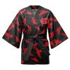 Itachi Crows Akatsuki Pattern Shippuden Happi Coat Kimono FRONT Mockup - Anime Kimono Shop